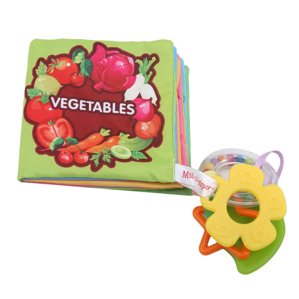 

Soft Cloth Books Baby Toys Tactile Stereo Early Education Book For Infant With Rattle Toy Newborn Crib Bed Cognition Kids Gifts