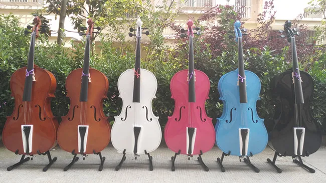 

Multicolour violoncellists children cello light white black rose cello 2/4 1/4 1/8