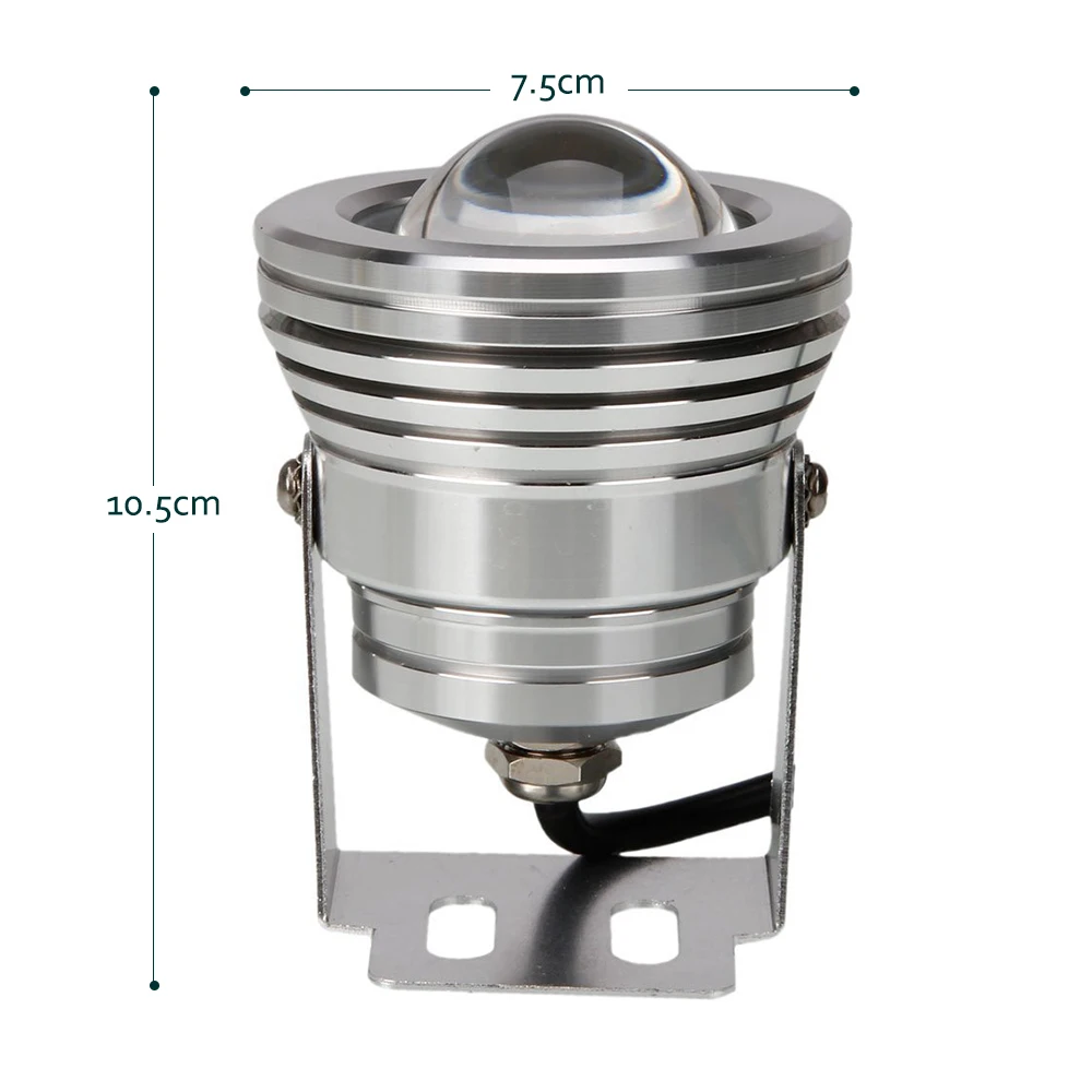 10W 12V Underwater Led Light 1000LM High Waterproof IP68 Landscape Fountain Pool Lights Warm White Cool white for Outdoor Lamp underwater led boat lights