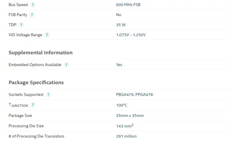 Процессор Intel Core Duo T7500(4 м кэш, 2,2 ггц, 800 мгц FSB), двухъядерный процессор для ноутбука на 965 чипсет