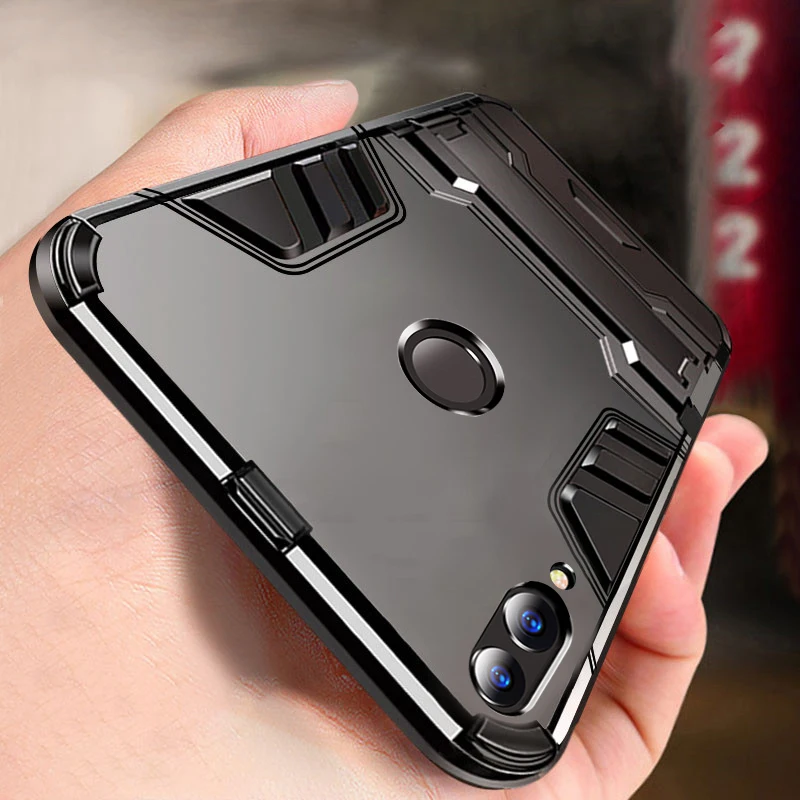 حافظة لهاتف huawei الشرف 8C حالة صدمات TPU + PC البلاستيك الصلب مع حامل المزدوج الهجين الغلاف الخلفي حالة ل الشرف 8C غطاء حافظة لهاتف huawei الشرف 8C حالة صدمات TPU + PC البلاستيك الصلب مع حامل المزدوج الهجين الغلاف الخلفي حالة ل الشرف 8C غطاء