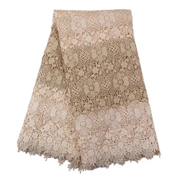 

2017 new high quality guipure Lace african cord lace water soluble mesh lace fabrics 5yards for wedding dress
