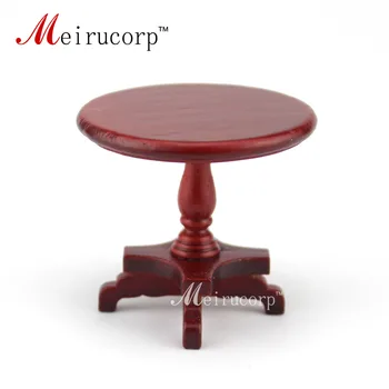 

Dollhouse Miniature furniture Red round table model for 1/12 scale