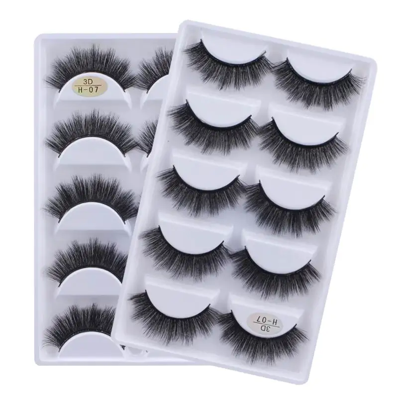 Ferramentas de Beleza Pairs Vison Cabelo Natural Cruz Cílios Postiços Longo Bagunçado Maquiagem Falso Olho Extensão Compõem Maquiar 500 3d 11 Cheap Cílios postiços