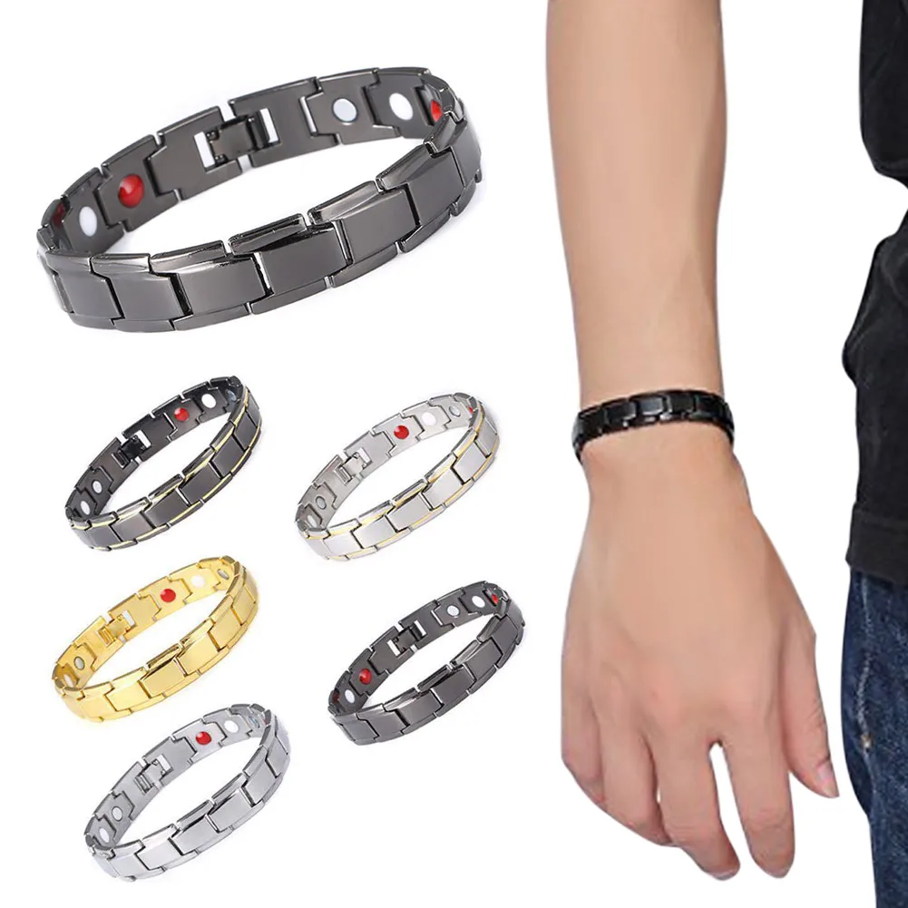 Good Healthy Stainless Steel Therapy Bracelet Pain Relief