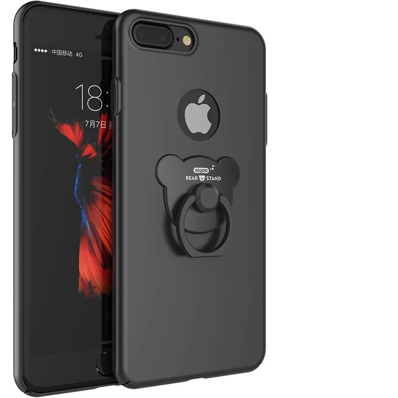 

Fashion Luxury Waterproof PC Ring Holder Case For iPhone 7 7plus Bear Series Protective Cover For iPhone 6 6s 6s plus