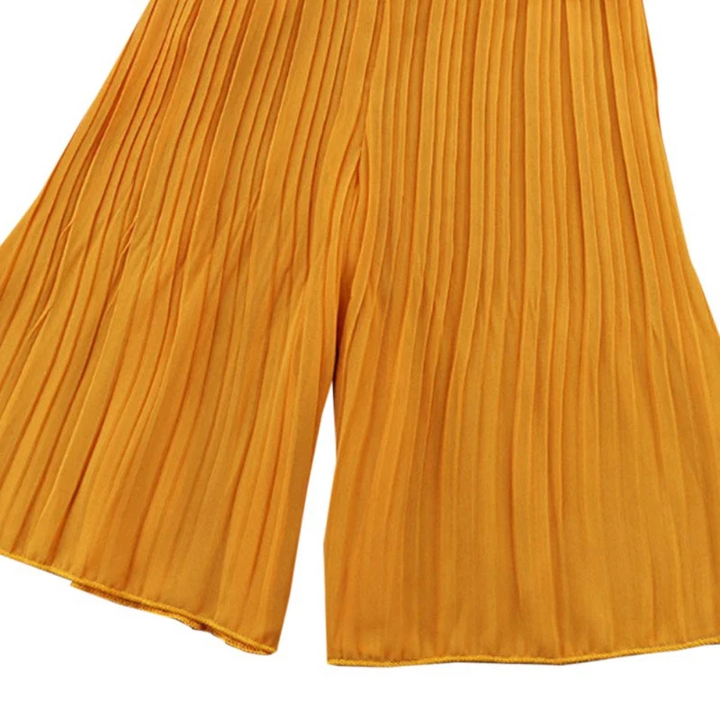 Детский Повседневный Топ с цветочным принтом на бретельках однотонные Широкие