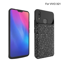 2018NEW решетки нашивки Батарея КРЫШКА ДЛЯ VIVO X21 5000 mAh Внешняя Мощность банк Зарядное устройство ТПУ Рамка телефона чехлы