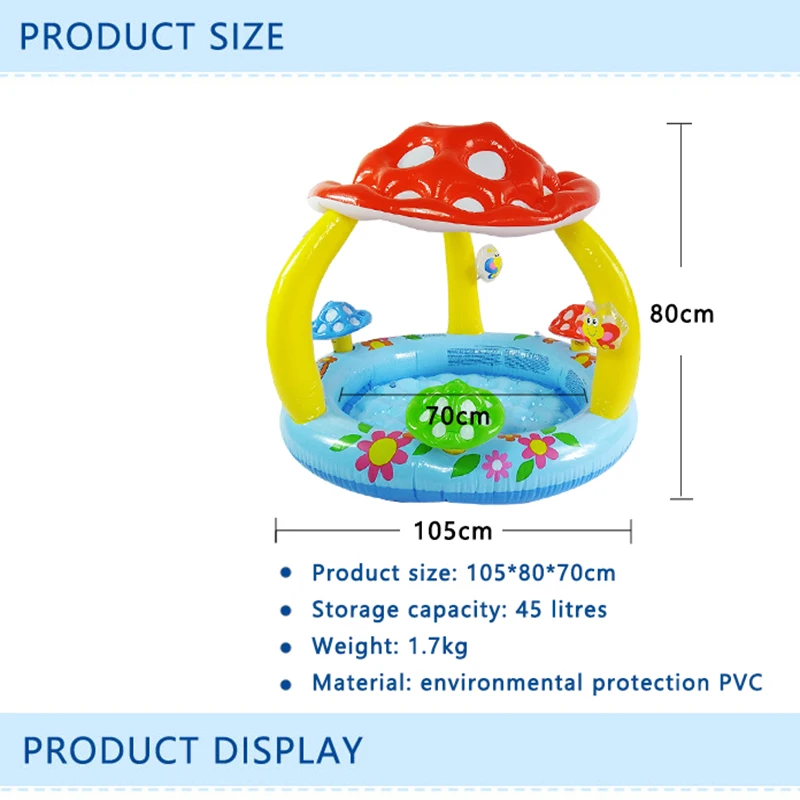 Надувные в форме гриба безопасности ребенка детский плавательный кольцо бассейн ПВХ игрушка плавать на лодке Сиденья Поплавок