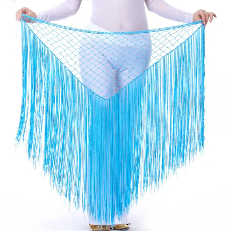 Танец живота Костюм Племенной кисточкой хип шарф обёрточная бумага пояс юбка бахрома 13 цветов