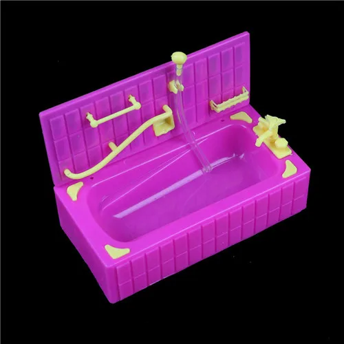 

1PCS Plastic Baths Sprinkler Bathtubs Kylie Bath With Soap Boxes Baby Bath Toys Doll Accessoris New arrival