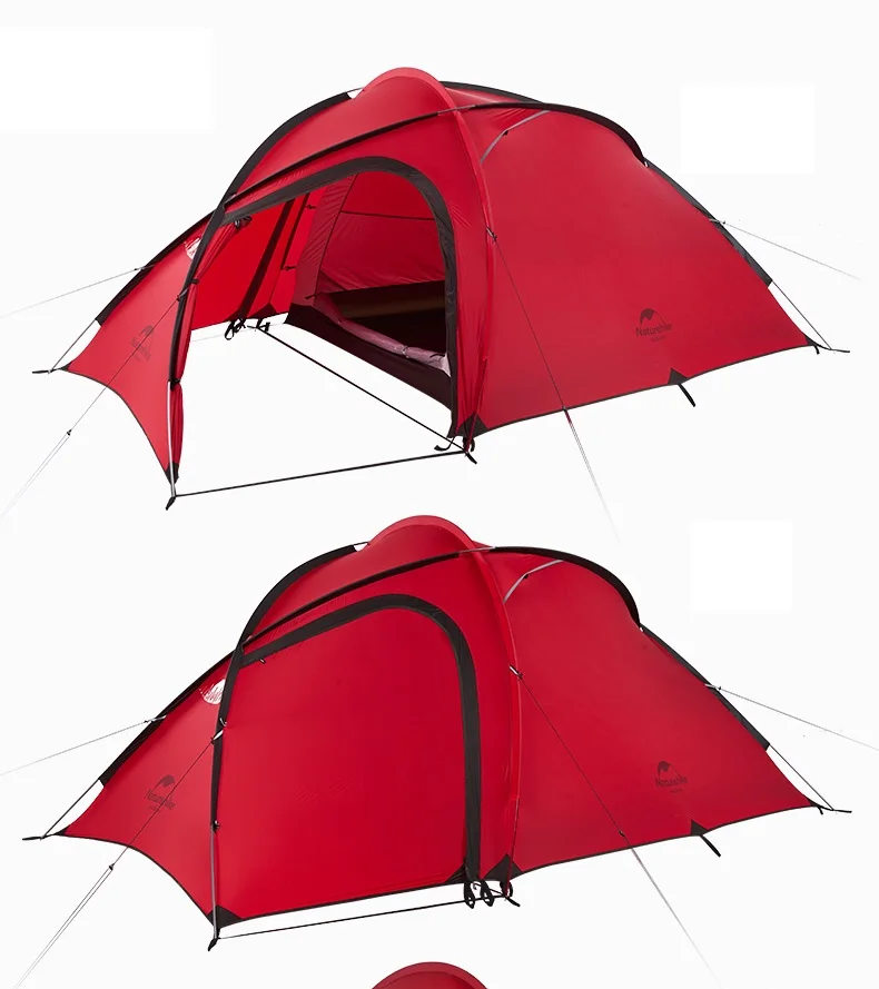 NatureHike New Hiby 3 Man Tent Outdoor 2 Room 3 Person 20D