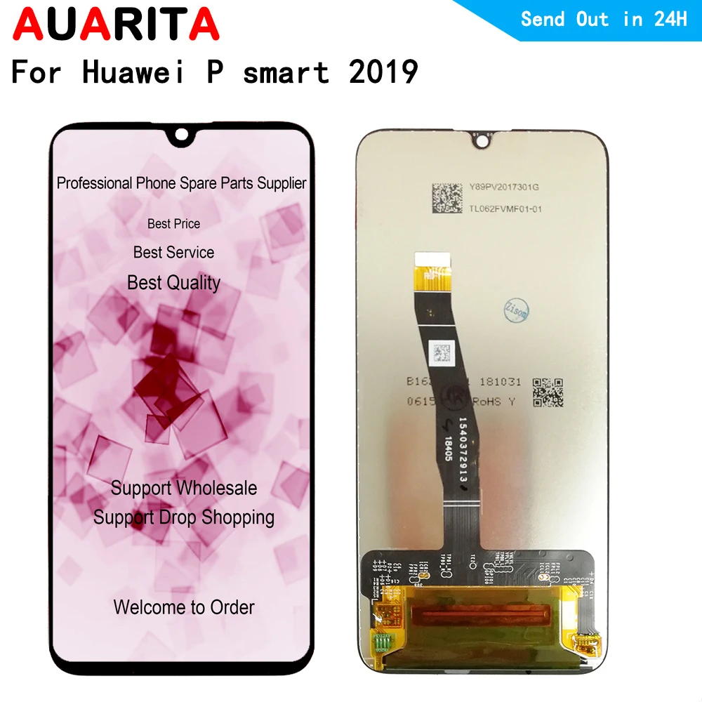 

6.21'' For huawei P smart 2019 POT-LX1/LX1AF/LX2J (8MP)/ POT-LX1RUA/LX3 (16MP) LCD Display Touch panel Screen Digitizer Assembly