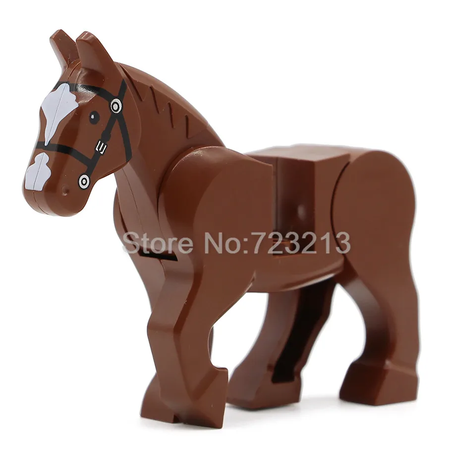 Single Sale War Horse for Figure Set Military SWAT Accessories Part Model Building Blocks Kits Bricks Toys for Children