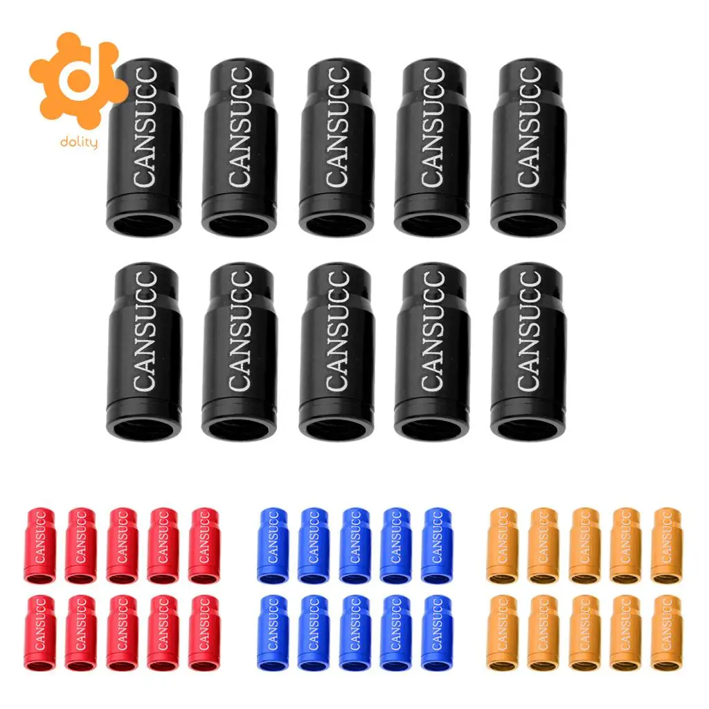 dolity 10Pcs Aluminum Alloy Presta /Schrade Valve Stem Caps Dust Covers For Road Mountain MTB Cycling Bicycle Bike Tire Tube
