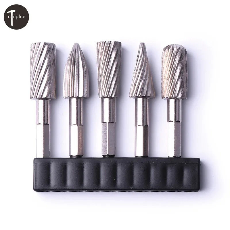 5 PCS Shank 6.35 mm for Dremel Tool High Speed Steel Rotary Files