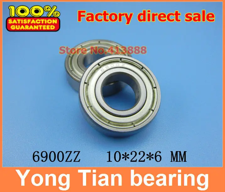 

20pcs free shipping thin wall deep groove ball bearing 6900ZZ 10*22*6 mm