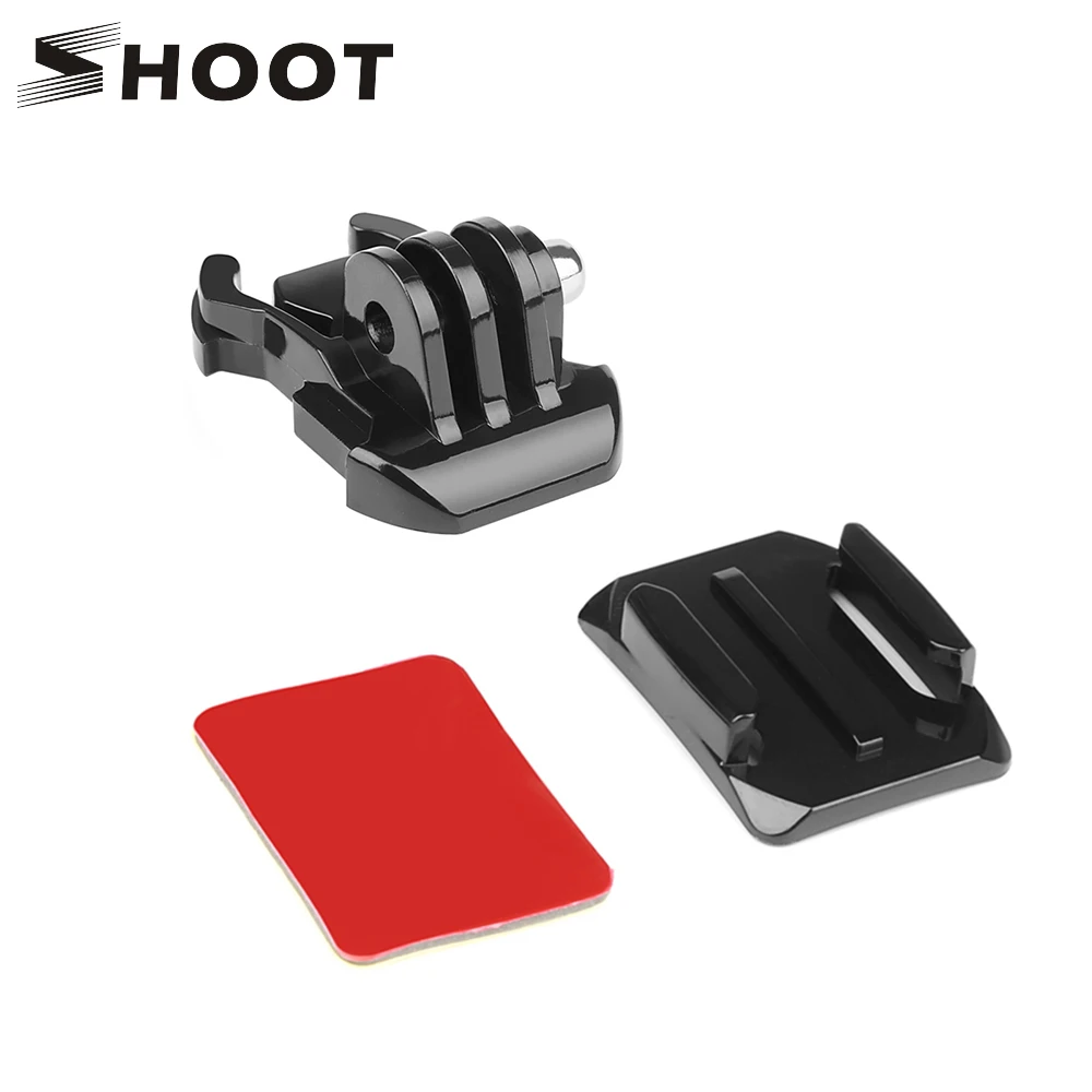 

SHOOT 3M VHB Adhesive Sticker with Quick Pull Buckle Curved Surface Helmet Mount for GoPro Hero 5 4 SJCAM Xiaomi Yi 4k Camera