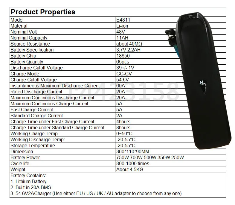 Cheap 48V 11AH 5V USB E-bike e bike Down tube Haillong Lithium ion Li-ion Battery 48V 500W 750W Electric bike with 20A BMS +2A Charger 2