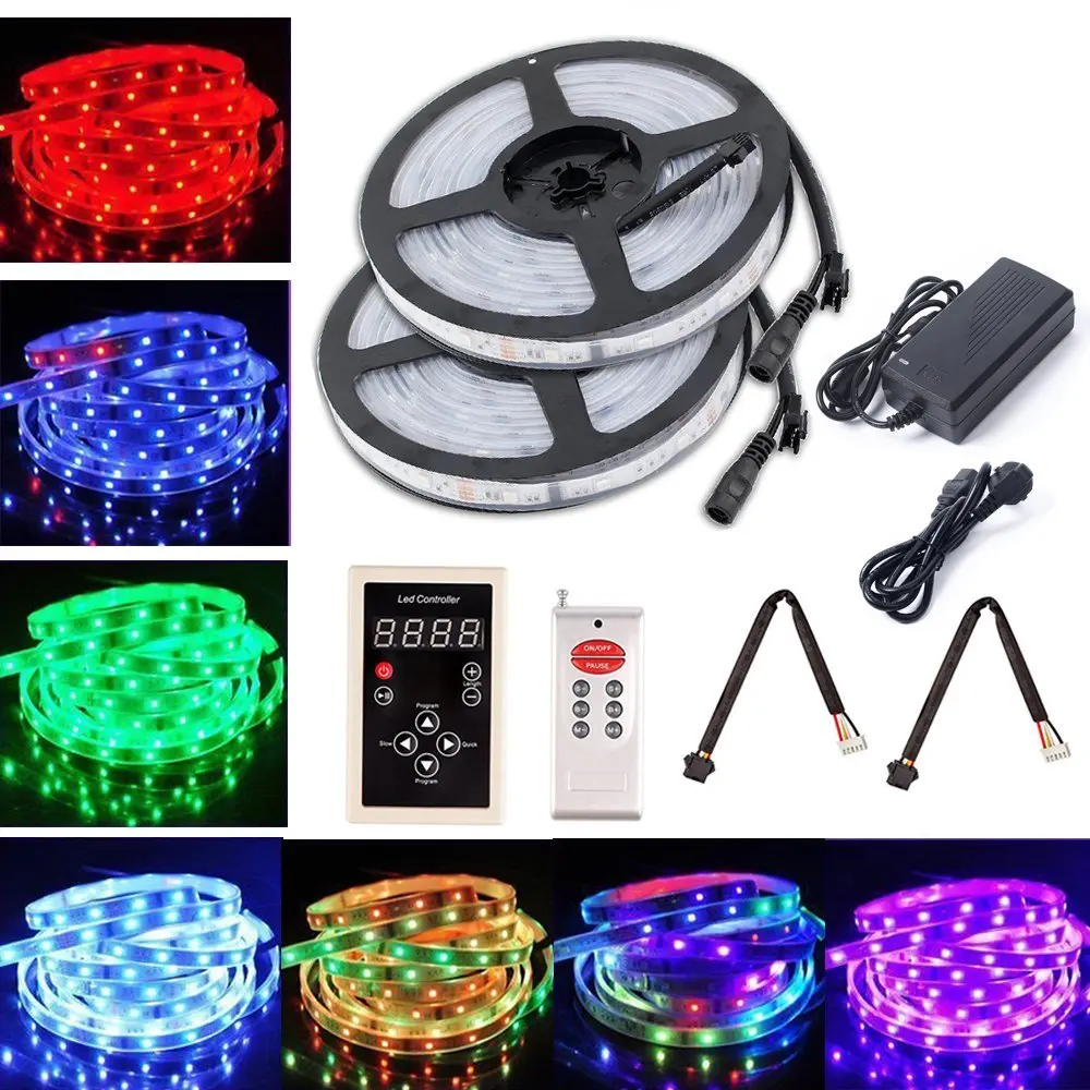 

10M 6803 LED RGB Strip 150LED 5050 Digital IP67 Dream Magic Color Waterproof LED Strip + RF6803 Controller+12V 6A Power supply