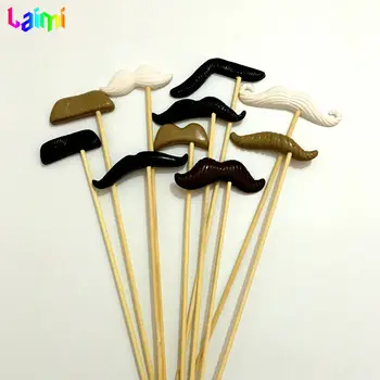 

Mix Color 10pcs/lot Polymer Clay Mustache Props Wedding Masks Photograph Props Party Supplies
