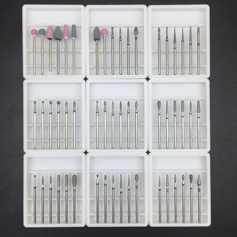 

9 Types Diamond Nail Drill Milling Cutter for Manicure Electric Machine Rotate Burr Set Cuticle Clean Gel Remove Accessories