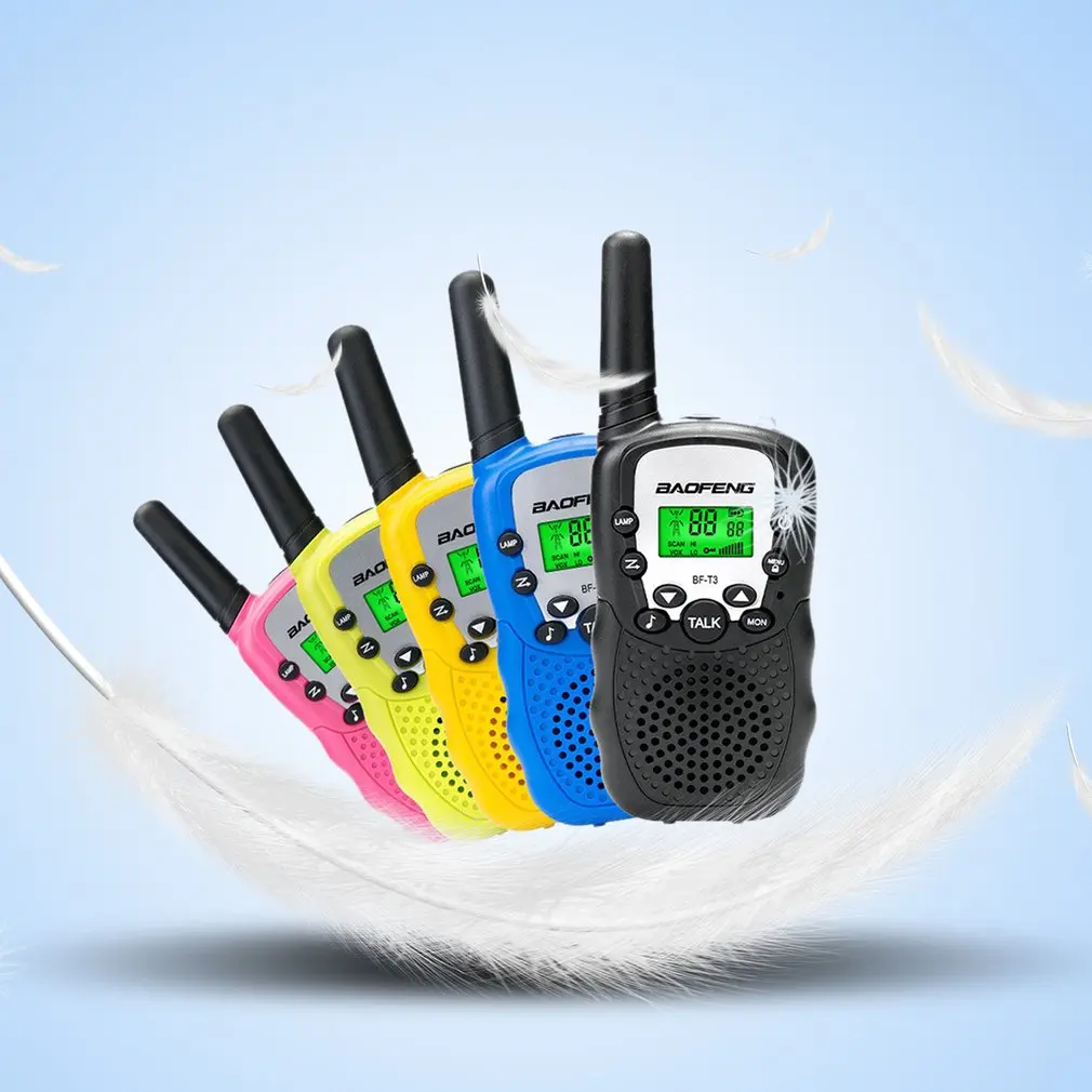 2 шт Baofeng BF-T3 UHF462-467MHz 8-канальный сетевой видеорегистратор Портативный двухсторонняя 10 мелодий звонка радио приемопередатчик для детей