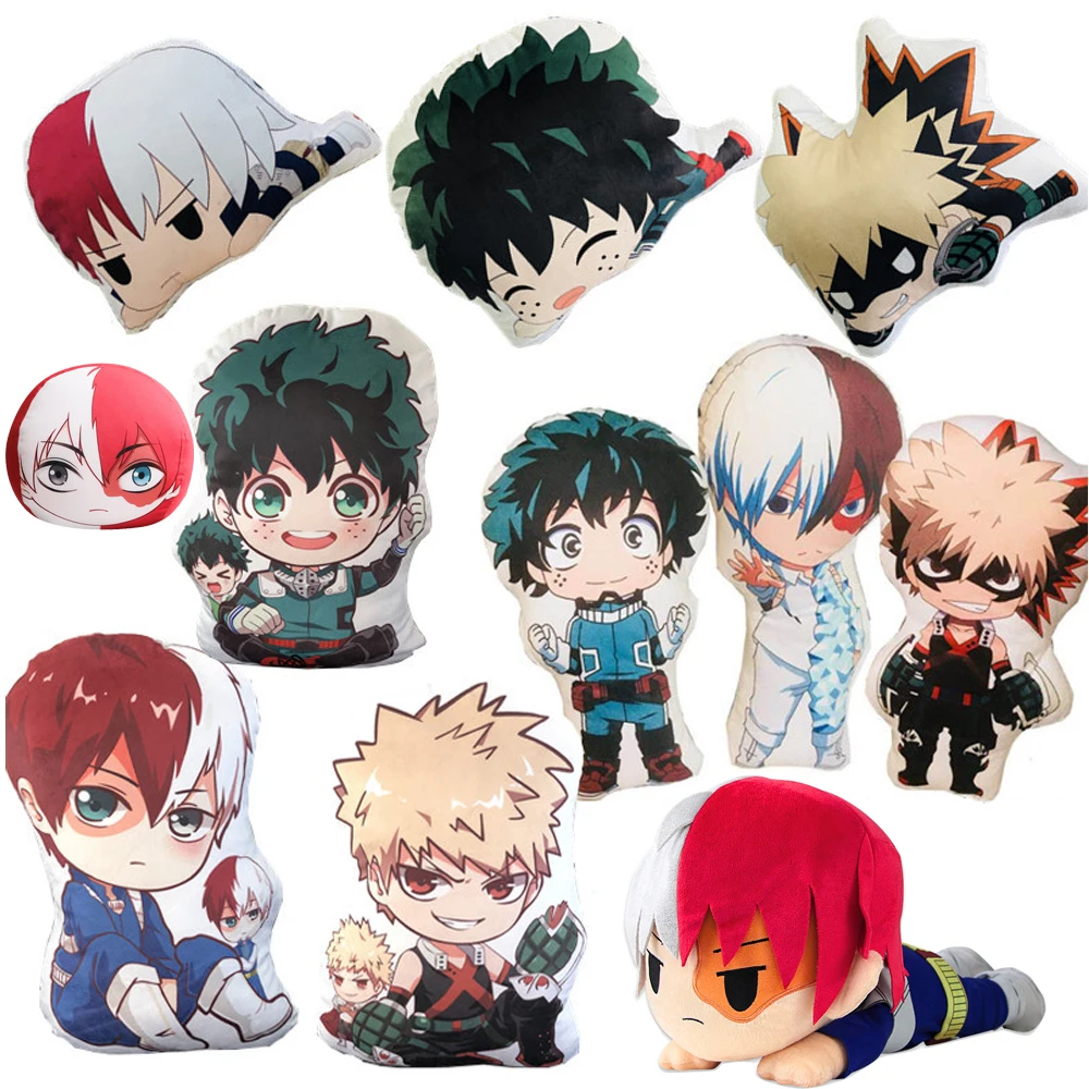 Janpanese Anime My Hero Academia Soft Stuffed Plush Toys My Hero Pillows Plush Doll Toys For Children Christmas Pillow Gifts