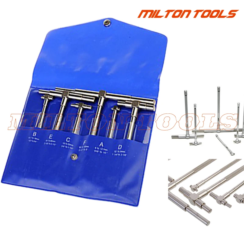 Телескопические измерители внутренний датчик телескопическая отверстие датчик для быстрого внутри размеры отверстий 5/16 цунь-6 цунь 6 шт./компл