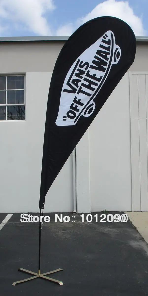 

AdvertisingTeardrop Flag280X120CM Customized Flying Banner Beach Flag (printing one side, other sided in a reverse image)