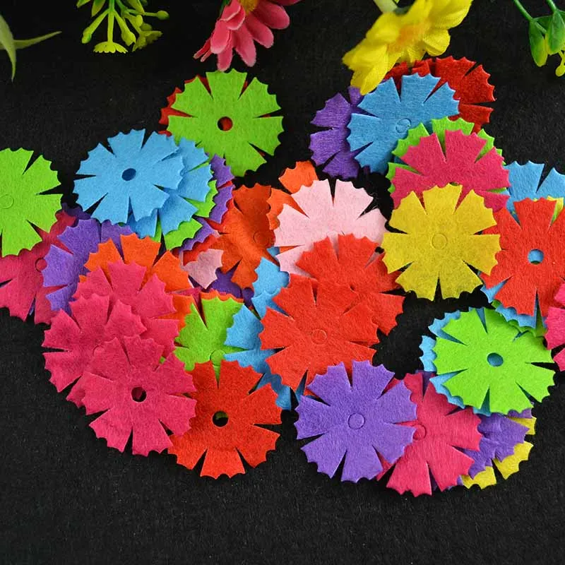 

Mix color Felt Flower petals confetti Appliques Craft Card making decoration wedding table decorations