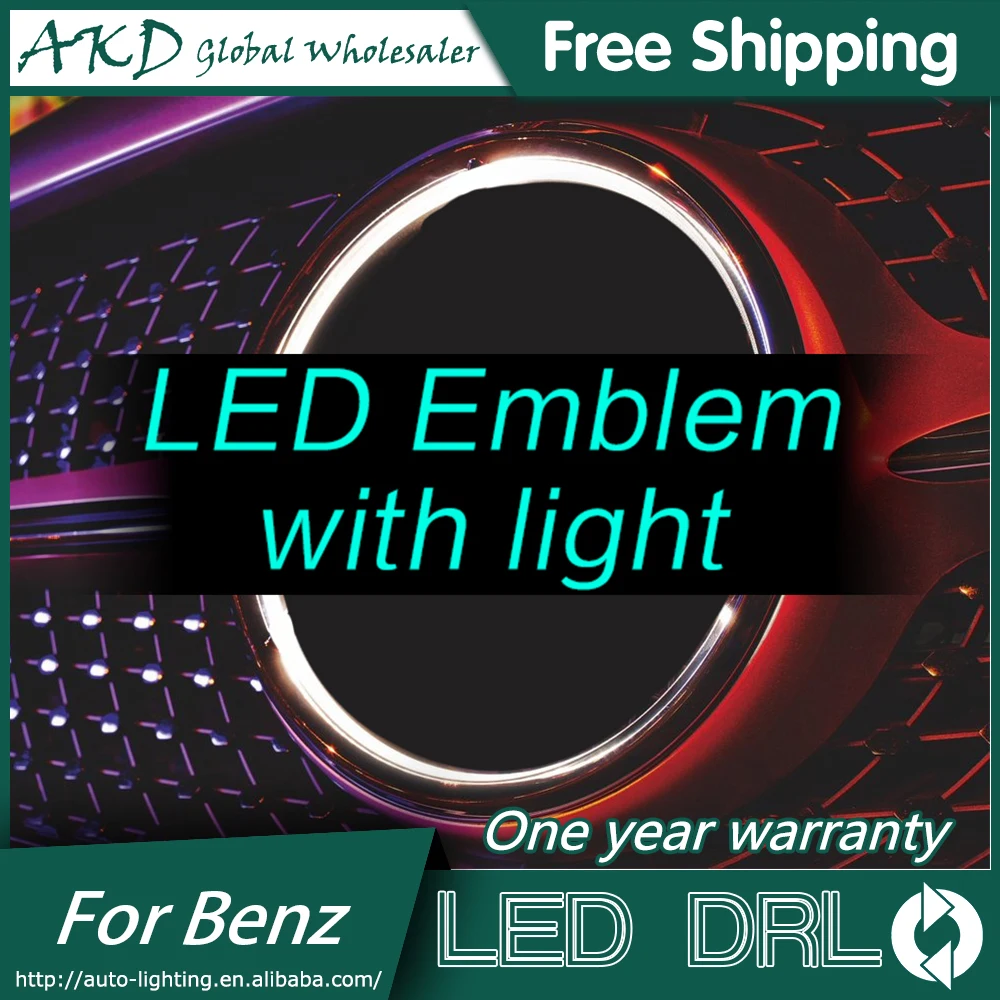 

AKD Car Styling for Mercedes Benz E300 LED Star Light DRL FRONT GRILLE LED LOGO Daytime Running light Automobile Accessories