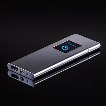 

New ultra-thin 0.44 mm USB charging metal lighter hot sale gift