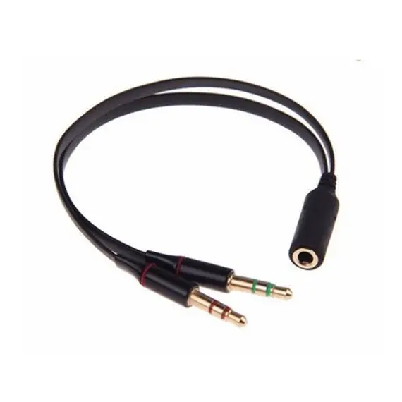 3 5 Mm Stereo Mini Jack 1 Female To 2 Male Y Splitter