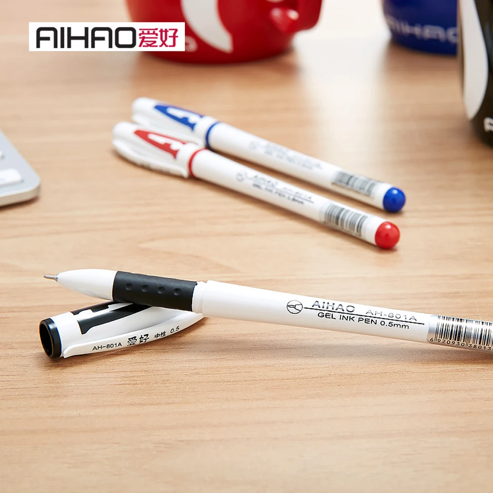 Ручка гелевая черная/синяя/красная 0 5 мм 6 шт./лот|gel pen|good gel penquality pen |
