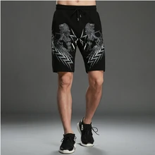 Мужские шорты для летнего отдыха, мужские шорты с принтом льва, хлопковые шорты