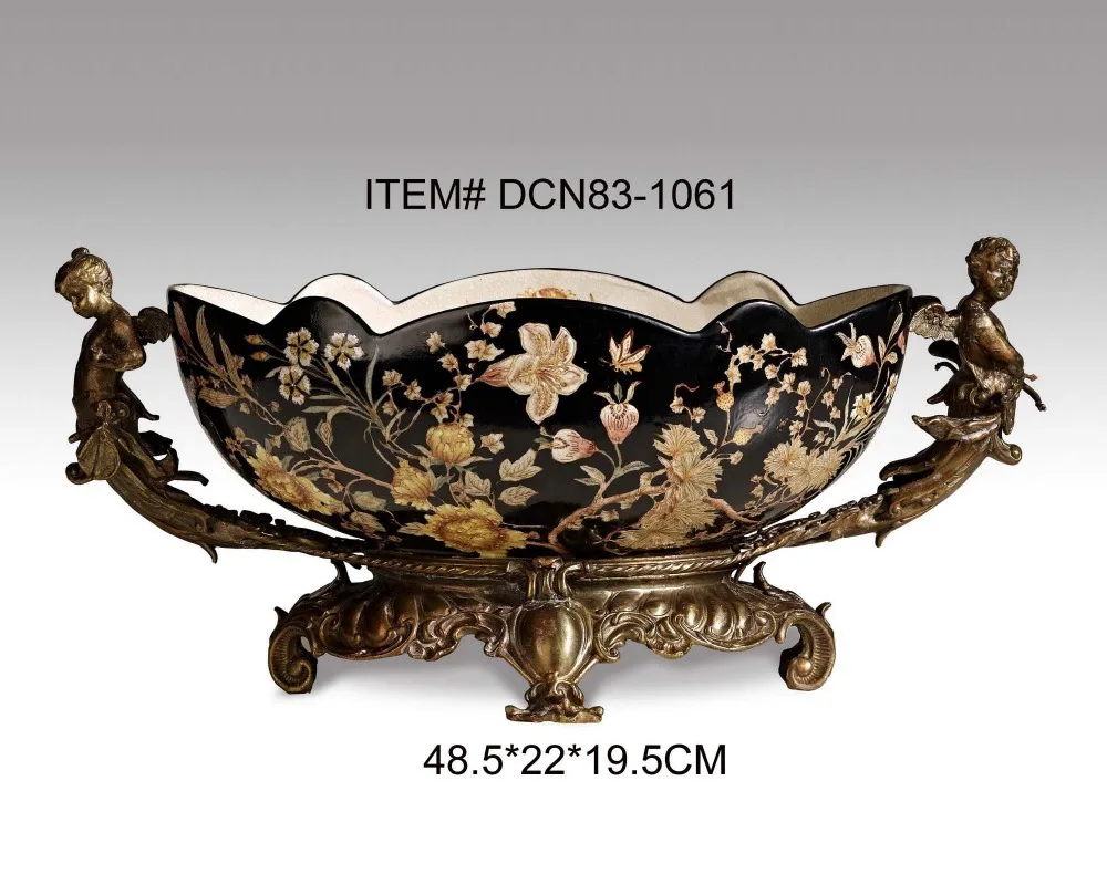 European style antique brass and ceramic angel decorative fruit bowl luxury porcelain art ornament in bowls plates from home garden on aliexpress com