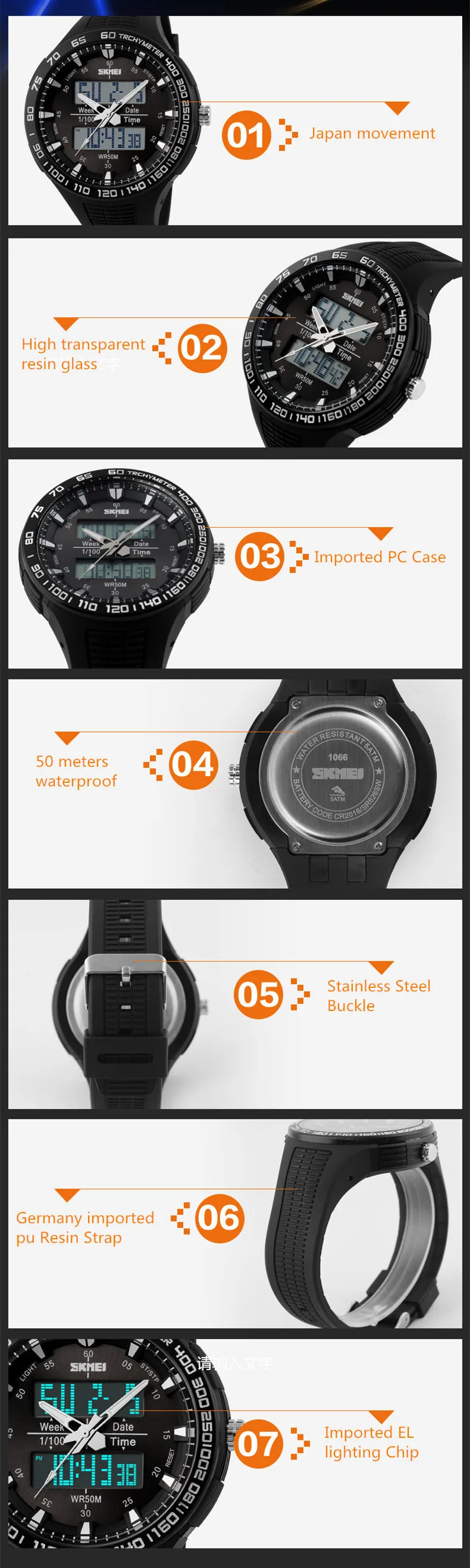 2017 Men Quartz Digital Watch Men Sports Watches Reloga 