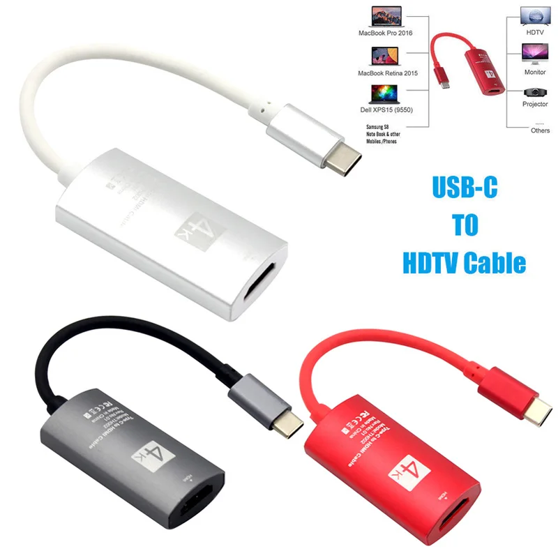 

New USB-C Type-C to HDMI 4Kx2K UHD HDTV Adapter for Samsung Galaxy S8 MacBook DOM668