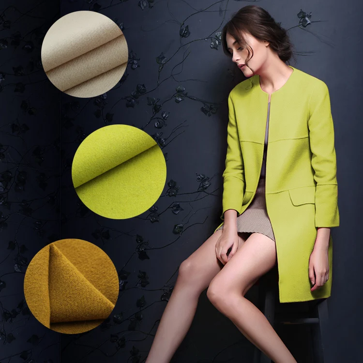 

Autumn and winter paragraph 3-color high-grade wool fabric wool coat clothing dress wide and hot advanced custom wool cloth