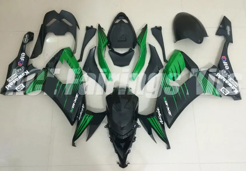 

New ABS Motorcycle Fairings Kit Fit for kawasaki Ninja ZX-10R ZX10R 2008 2009 2010 10R 08 09 10 Bodywork custom black green Hot