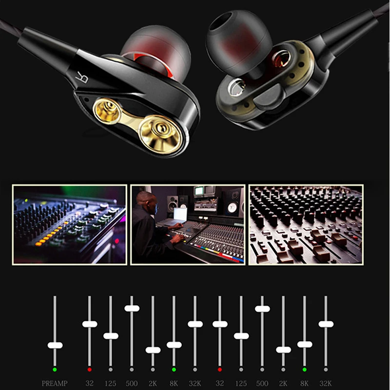 Roreta Dual Drive Stereo Wired earphone In-Ear Sport Headset With Mic mini Earbuds Earphones For iPhone Samsung Huawei Xiaomi Roreta Dual Drive Stereo Wired earphone In-Ear Sport Headset With Mic mini Earbuds Earphones For iPhone Samsung Huawei Xiaomi