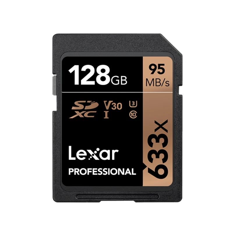 Оригинальная Lexar 633x sd-карта 16 ГБ 32 ГБ 64 Гб класс 10 SD SDHC SDXC карта памяти 128 ГБ 256 ГБ 512 ГБ для цифровых зеркальных камер/HD Камер - Емкость: 128GB