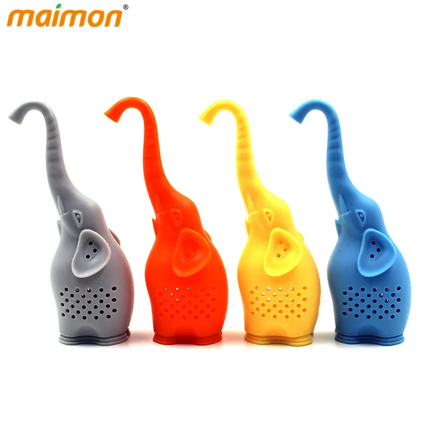 Cute Small Elephant Tea Strainer High Quality Silicone Animal loose