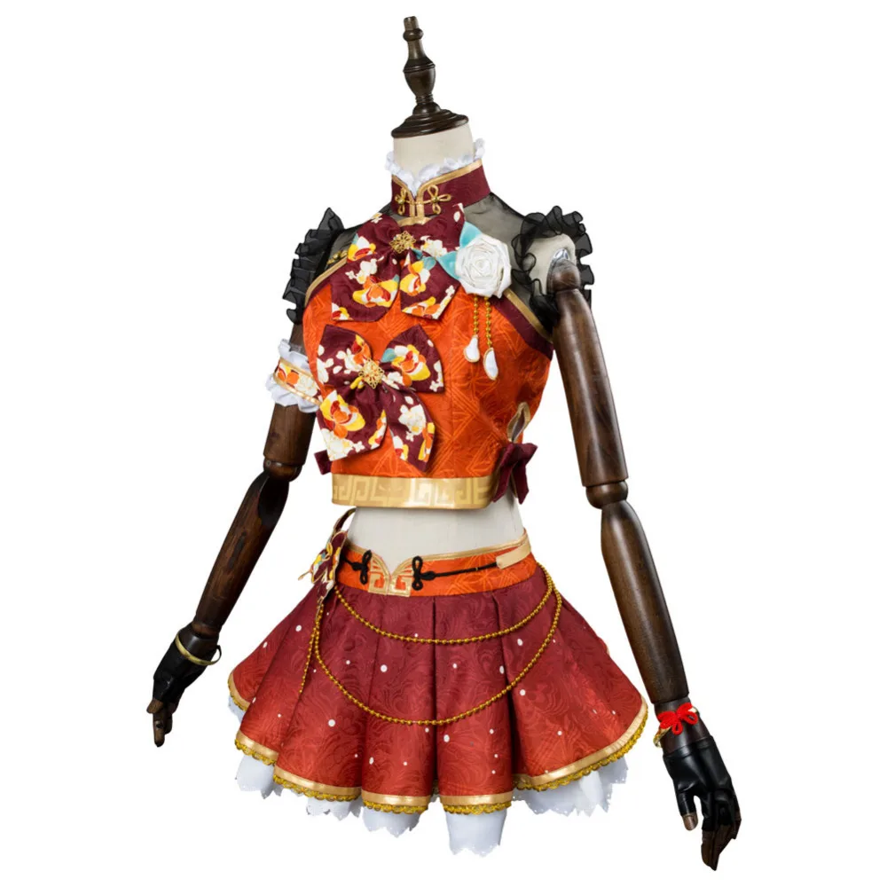 LoveLive маскарадный костюм Takami Chika платье униформа Aqours для девочек на Хэллоуин
