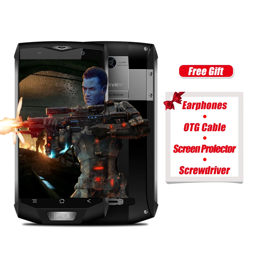 Blackview BV8000 Pro 4G IP68 Smartphone 5.0 Inch Android 7.0 MTK6757 Octa Core 2.3GHz 6GB+64GB 16.0MP Rear Camera NFC OTG Phone Blackview BV8000 Pro 4G IP68 Smartphone 5.0 Inch Android 7.0 MTK6757 Octa Core 2.3GHz 6GB+64GB 16.0MP Rear Camera NFC OTG Phone