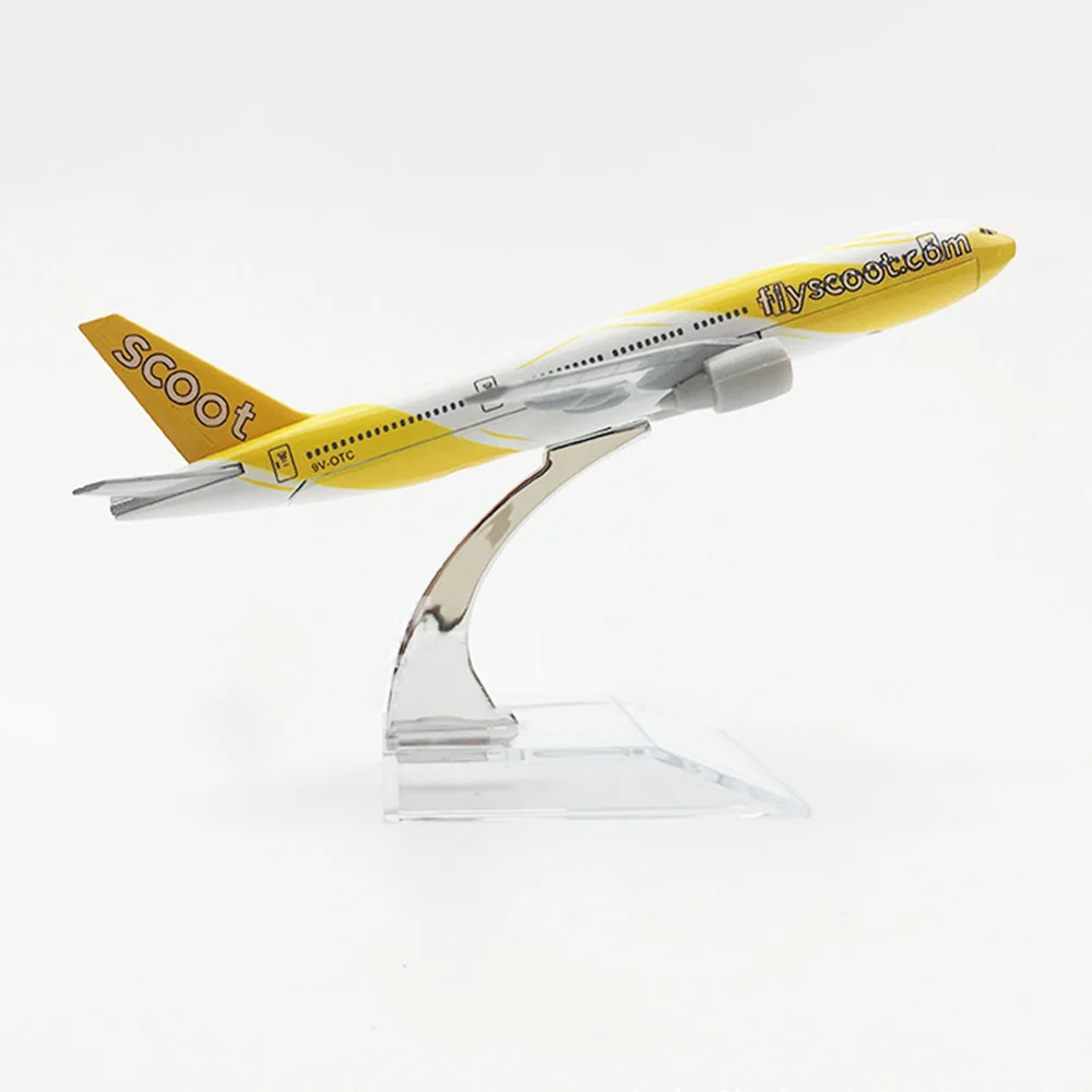 1/400 масштаб самолета Боинг 777 Scoot Airways 16 см сплава плоскости B777 модель игрушки Для детей подарок для коллекции