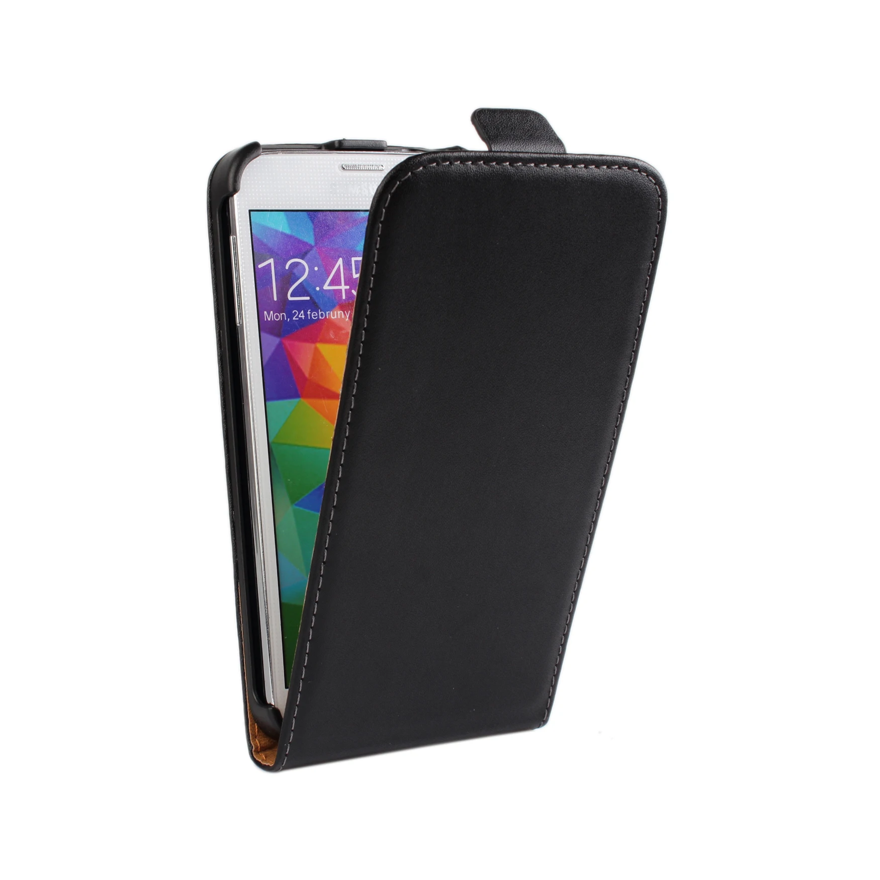 Раскладушка чехол для телефона кожаный Samsung Galaxy S5 i9600 кобура флип coevr