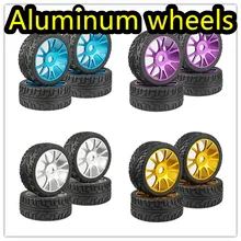 4 шт. RC 1/8 внедорожные автомобильные шины для багги металлический алюминиевый сплав обода колеса резиновые шины высокого качества для HSP 94760 94763 94766 94860