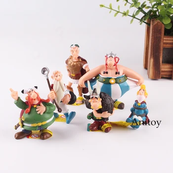 

The Adventures of Asterix Action Figure Toy Asterix Obelix Getafix Vitalstatistix Action Figures Toy 4.5-8cm KT4734